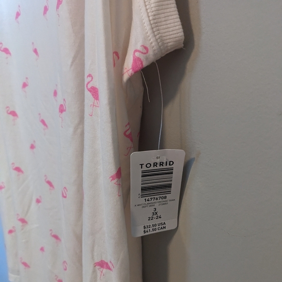 NWT Torrid Flamingo Print Vintage Style Tank Top, size 3X - Picture 4 of 5